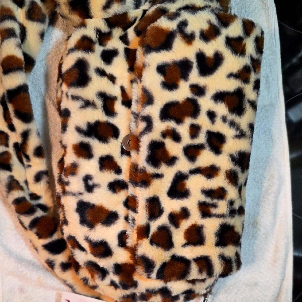 Gilda Paris Leopard Print Faux Fur Crossbody